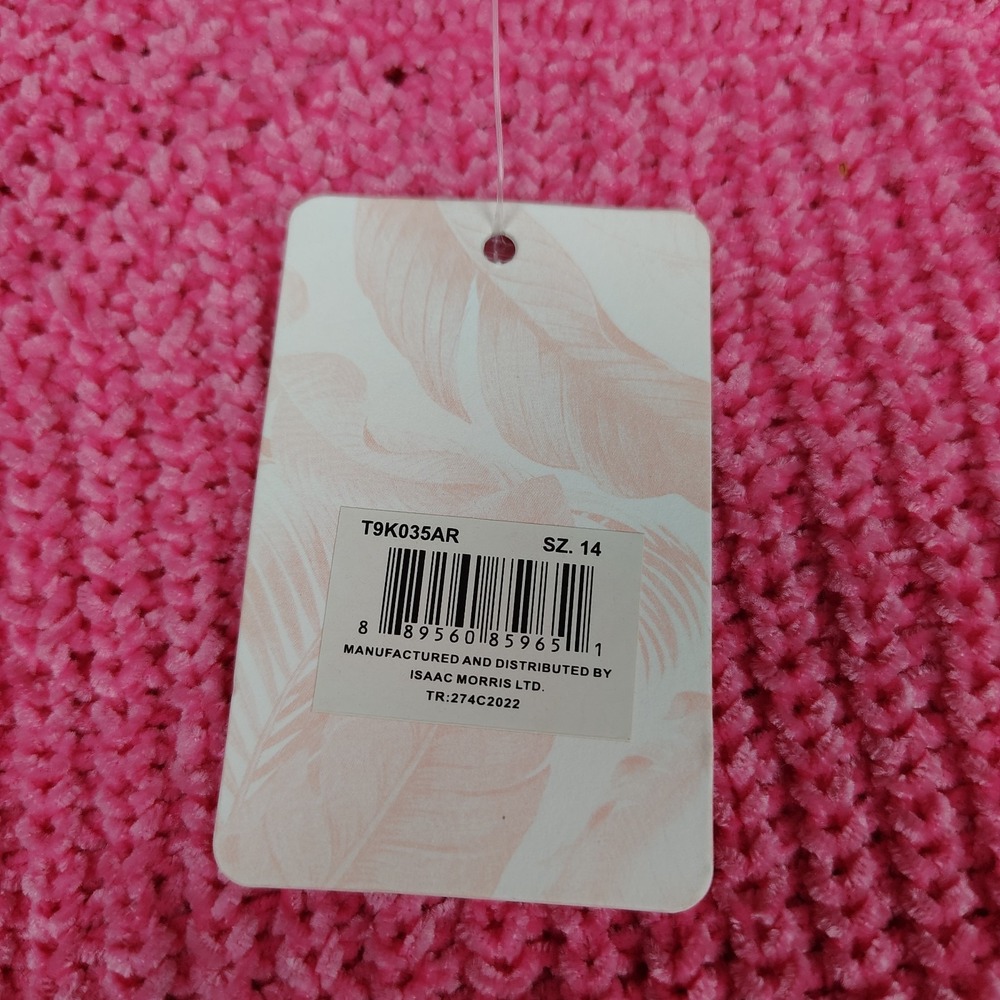 Tommy Bahama Sweater Dress Women 14 Large Pink‎ Long Sleeve Casual Cruise New - Picture 3 of 10